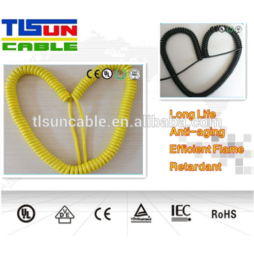 Factory manufacturing spring spiral cable coiled cord